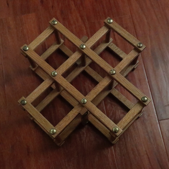 Other - Solid wood Vintage wine bottle holder